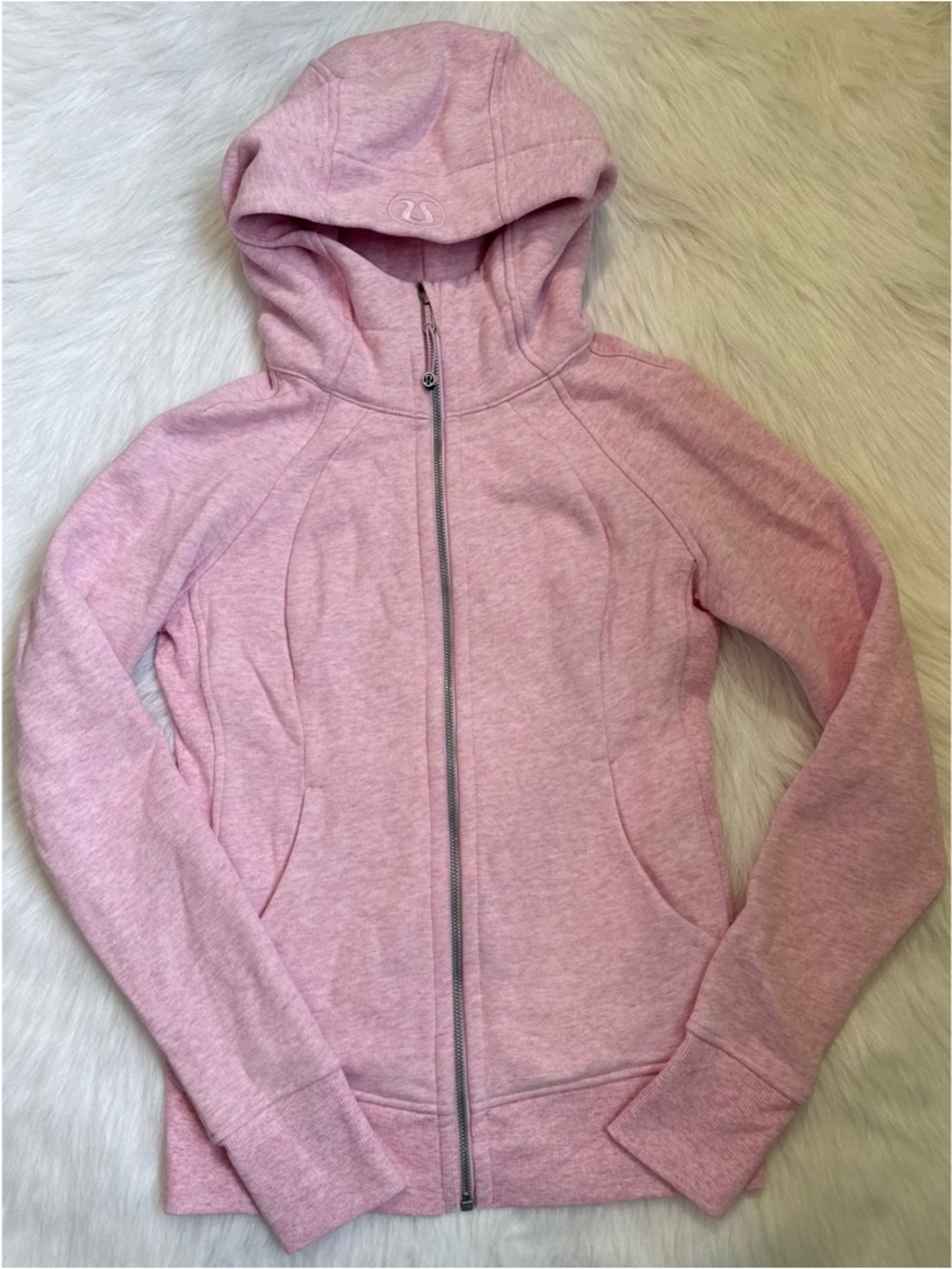 NWOT Lululemon Scuba Hoodie Heathered Vitapink 💗🤍 - Picture 2 of 5